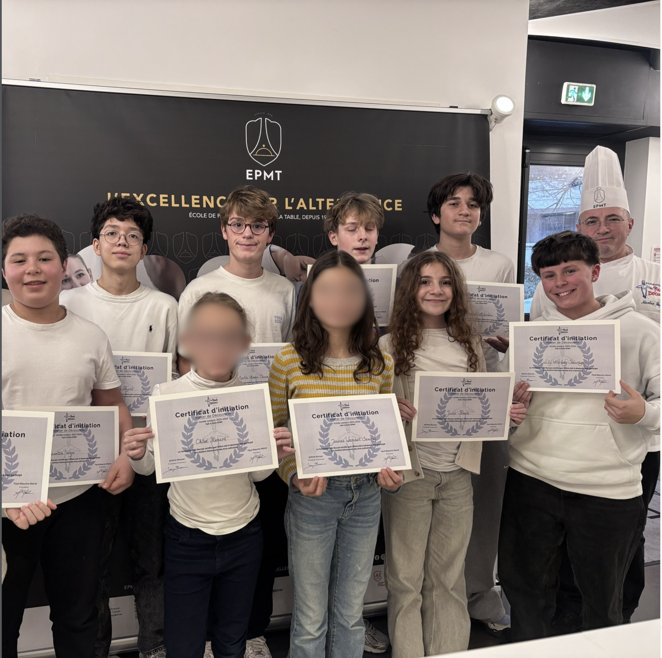 Cocktail de remise des attestations : Atelier Bocuse 